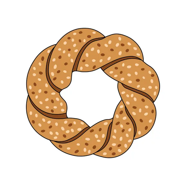 karikatür vektör illüstrasyon susamlı simge simgesi beyaz üzerine izole