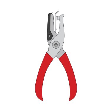 Çizgi film çizen çocuklar Vektör illüstrasyonu Beyaz üzerine izole edilmiş tek delik delici simgesi