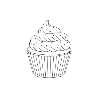 Elle çizilmiş çocuklar çizgi film çiziyorlar. Beyaz üzerine izole edilmiş şirin kek ikonu.