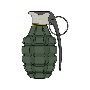 beyaz üzerinde izole edilmiş karikatür vektör illüstrasyon granada simgesi