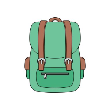 Çocuklar Sırt çantasının resimlerini çiziyorlar.