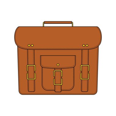 Çocuklar izole edilmiş deri çanta çizimleri yapıyor.