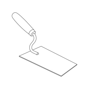 El çizimi çocuklar vektör illüstrasyon duvarcılık malası düz çizgi film izole