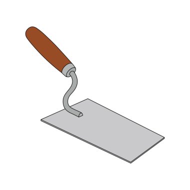 Çocuklar vektör illüstrasyon mason mala düz çizgi film izole