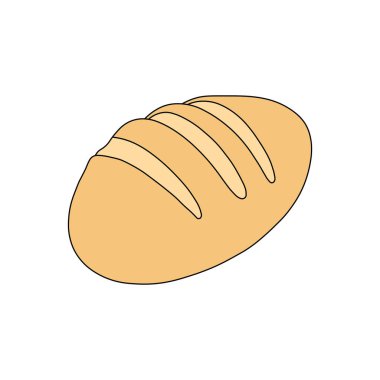 Çocuklar izole edilmiş bir ekmek karikatürü çiziyorlar.