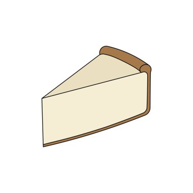 Çocuklar izole edilmiş cheesecake çizgi filmi çiziyor.