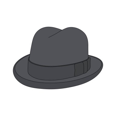 Homburg şapkası çizen çocuklar izole edilmiş.