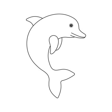 El çizimi çocuklar yunus karikatürü çiziyor.