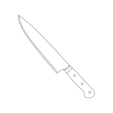 El çizimi çocuklar mutfak bıçağı karikatürü çiziyorlar.