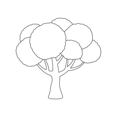 El çizimi çocuklar ağaç karikatürleri çiziyorlar.