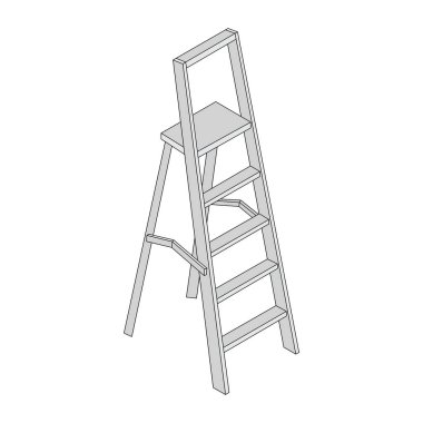 Çocuklar merdiven karikatürü çiziyorlar.