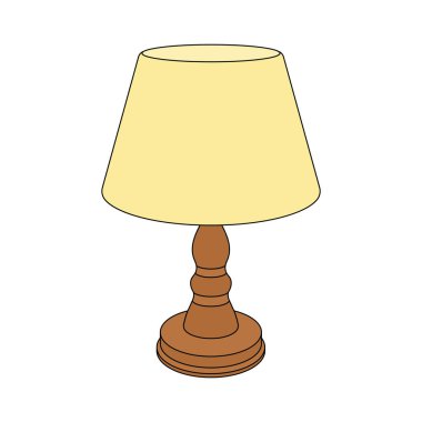 Çocuklar vektör illüstrasyonu çiziyor. Uyku masası lambası çizgi filmi izole.