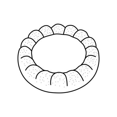 El çizimi çocuklar vektör çizimi sünger kekleri izole edilmiş