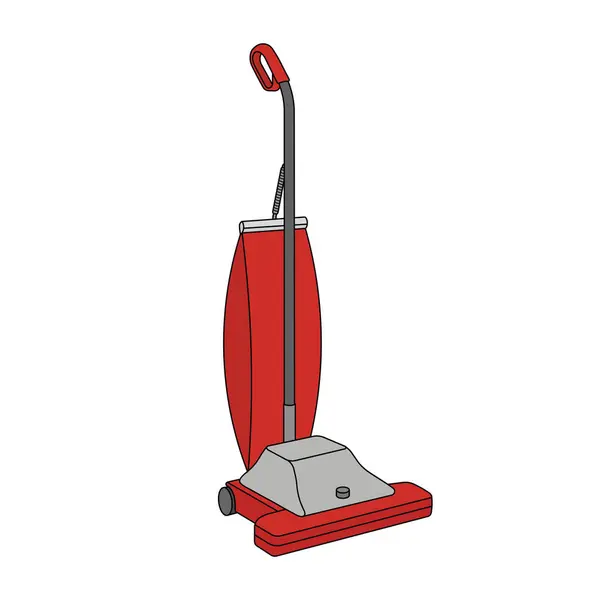 Çocuklar vektör illüstrasyonu çiziyor. Elektrik süpürgesi çizgi filmi izole edilmiş.