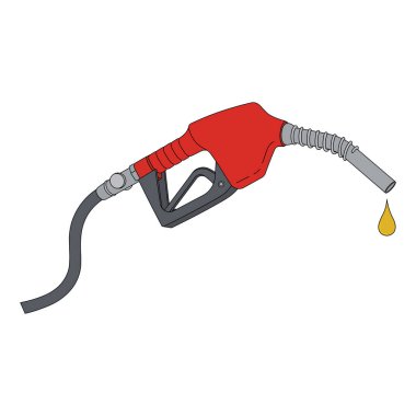 Çocuklar vektör illüstrasyon benzin pompası karikatürü çiziyorlar.