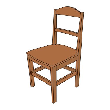 Çocuklar klasik okul ahşap koltuk karikatürü çiziyorlar.