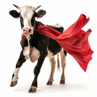 AI-generated image of a playful cow  clipart