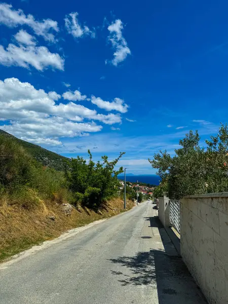 Güzel bir manzarada yol manzarası