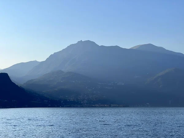 stock image Lake como mountains blue zoomed picture. High quality photo