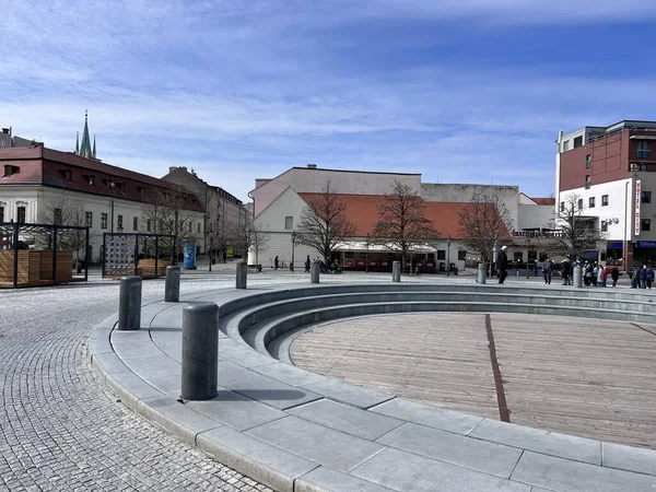 Piazza Principale Slovacchia Nitra Vicino Bratislava Foto Alta Qualità — Foto Stock