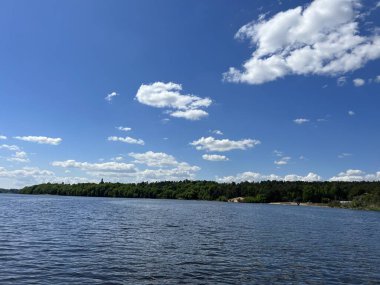 Kaunas lagünü bölge parkı manzaralı. Yüksek kalite fotoğraf