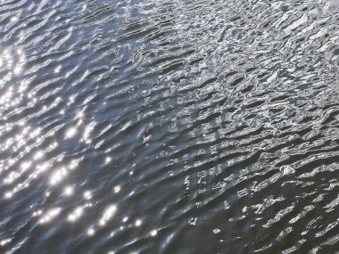 Suyun yüzeyindeki küçük dalgalar. Yüksek kalite fotoğraf