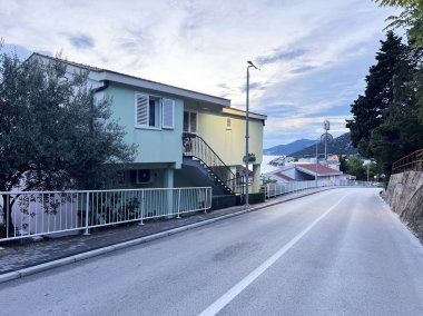 Bosna-Hersek 'te Neum' un panoramik manzarası. Yüksek kalite fotoğraf