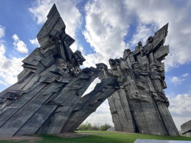 Kaunas şehir anıtlarından 9 'u Yahudi, 2024 Eylül. Yüksek kalite fotoğraf