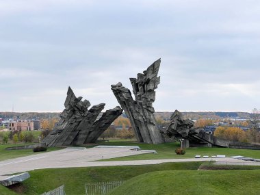 Gökyüzünden dokuzuncu kale manzarası, Kaunas. Yüksek kalite fotoğraf