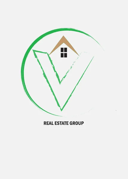 Logo Realitní Společnosti Logo Realitní Společnosti Logo Realitní Společnosti Logo — Stock fotografie