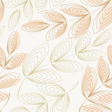 Kusursuz desenli yapraklar, lüks ve zarif stil, asgari stilde çiçek ya da yaprak arkaplan, çizgi çizimi, duvar sanatı tasarımı, tebrik kartı, duvar kağıdı ve baskı, vektör illüstrasyonu