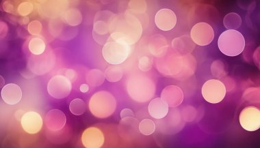Bokeh soyut arkaplan, yumuşak, parlak ışık çemberleri mor, pembe ve pembe tonlarda.