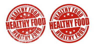 Sağlıklı gıda retro pulu, fok vektör tasarımı