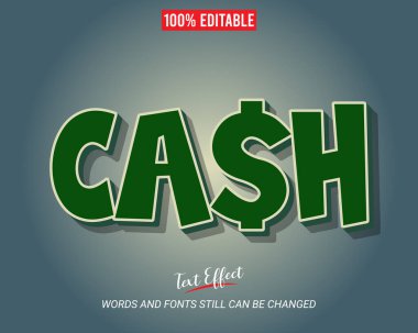 Cash Typography Metin Efekti, Alfabe, Poster Tasarımı