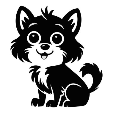 Şirin köpek maskotu karakter vektör tasarımı