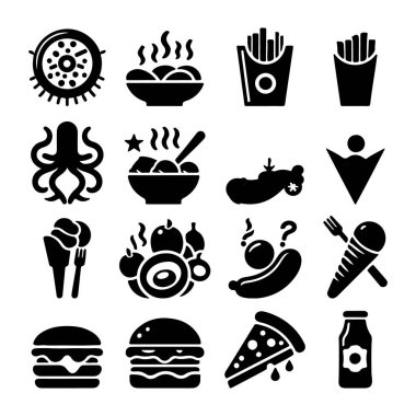 Gıda simgesi vektör tasarımı