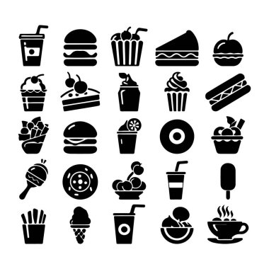 Gıda simgesi vektör tasarımı