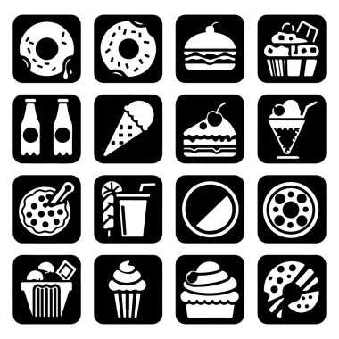 Gıda simgesi vektör tasarımı