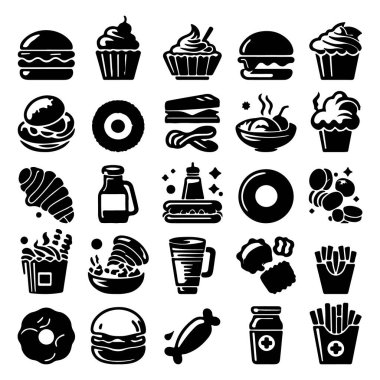 Gıda simgesi vektör tasarımı