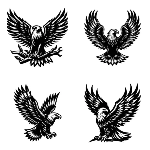 Kartal silueti şekil vektör tasarımı