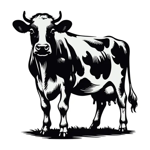 İnek silueti şekil vektör tasarımı