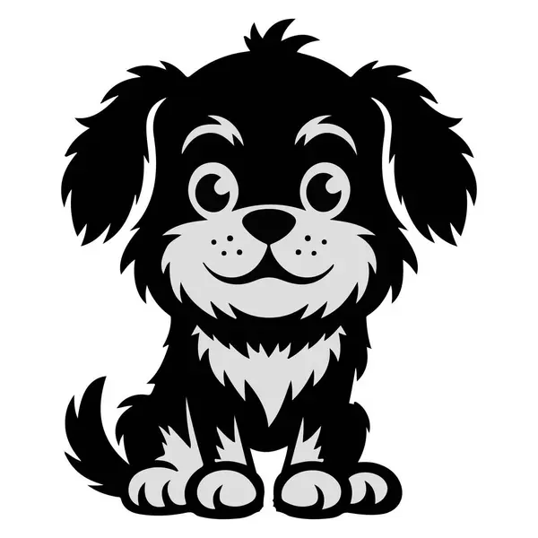 Şirin köpek maskotu karakter vektör tasarımı