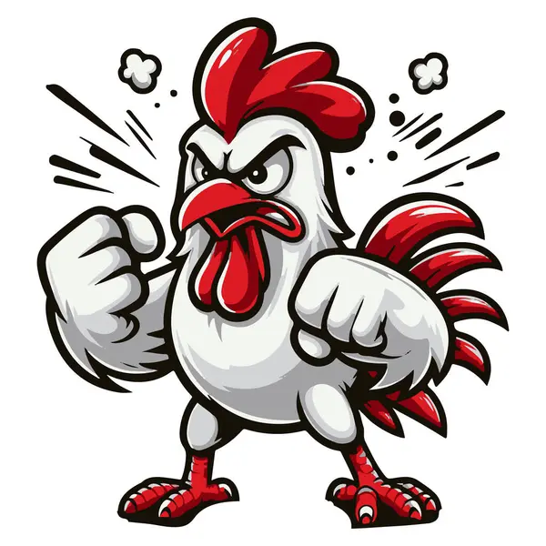 Tavuk maskotu karakter etiketi tasarımı