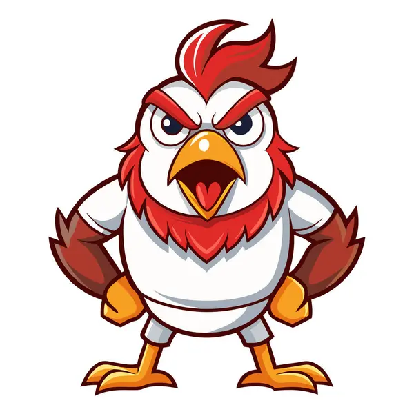 Tavuk maskotu karakter etiketi tasarımı