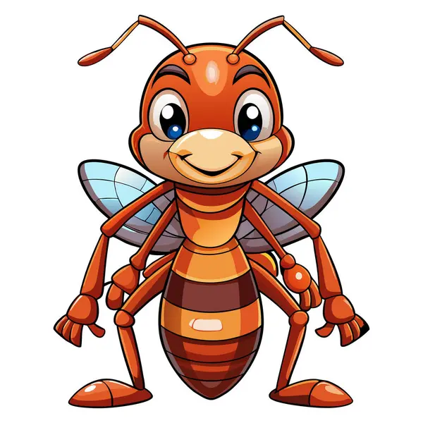 Karınca maskotu karakter etiketi tasarımı