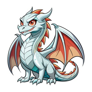 Ejder maskotu vektör tasarımı