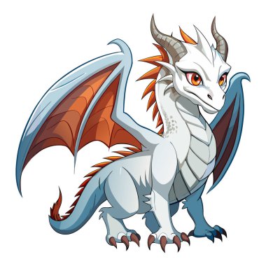 Ejder maskotu vektör tasarımı