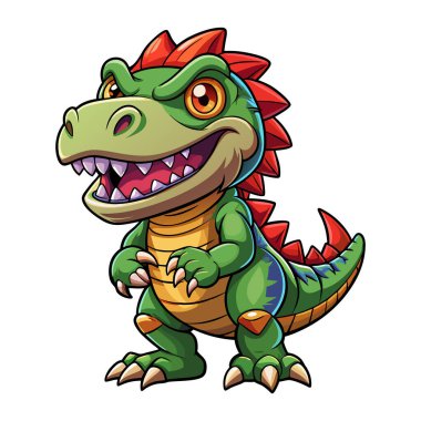 Tyrannosaurus rex dinozor etiketi tasarımı