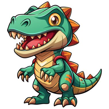 Tyrannosaurus rex dinozor etiketi tasarımı