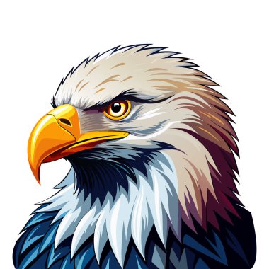Kartal maskotu vektör etiketi tasarımı
